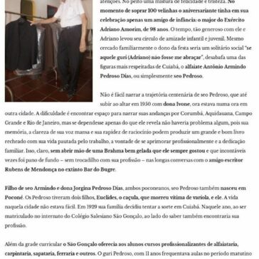 MÊS DO IDOSO – Seo Pedroso, um centenário alfaiate entre nós – Boa midia