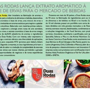 Duas Rodas lança extrato aromático à base de ervas para o mercado de bebidas – Aditivos & Ingredientes