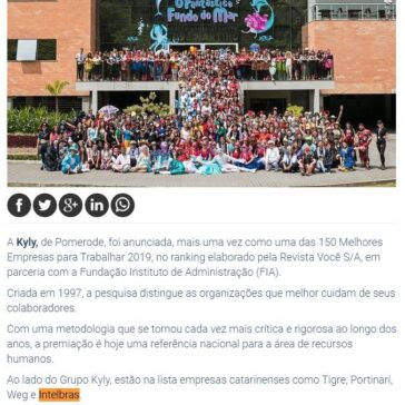 Noticenter – Novamente entre as melhores para tabalhar, Kyly quer crescer 10% em 2019 – Noticenter