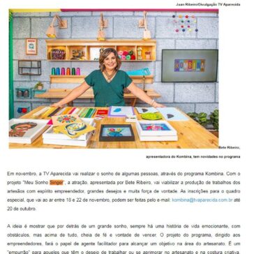 TV Aparecida promove projeto para ajudar empreendedores artesãos – Blup