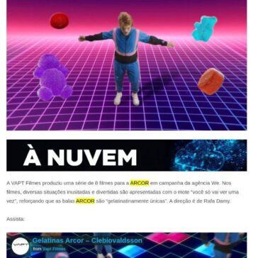 VAPT Filmes produz série de filmes para Arcor – Grandes Nomes da Propaganda