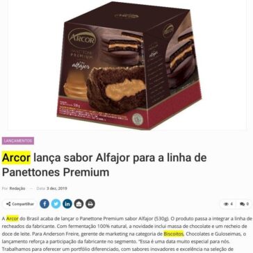 Arcor lança sabor Alfajor para a linha de Panettones Premium – Newtrade