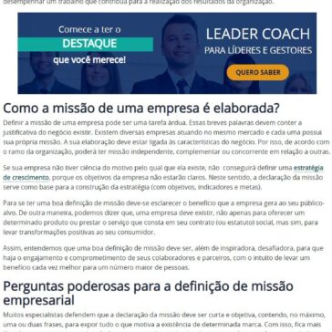 Definição e exemplos de missão de uma empresa – IBC Coaching