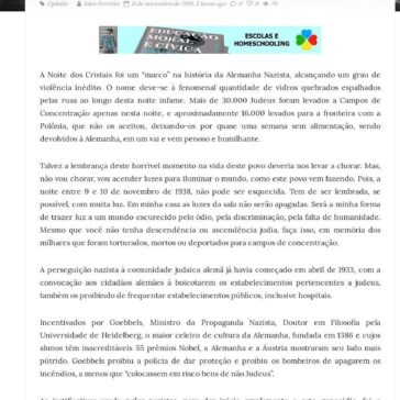 Há exatos 81 anos ocorria a famigerada Noite dos Cristais. – DUNA Press