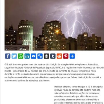 Incidência de raios demanda cuidado com equipamentos eletrônicos – Blog do Moreira