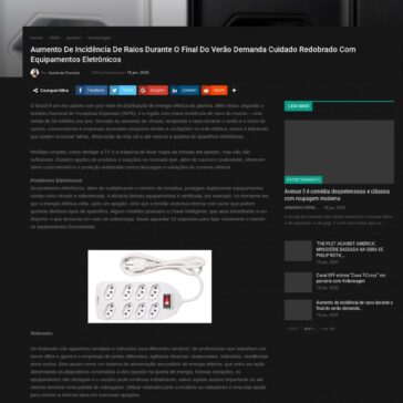 Aumento de incidência de raios durante o final do verão demanda cuidado redobrado com equipamentos eletrônicos – Blog do Armindo