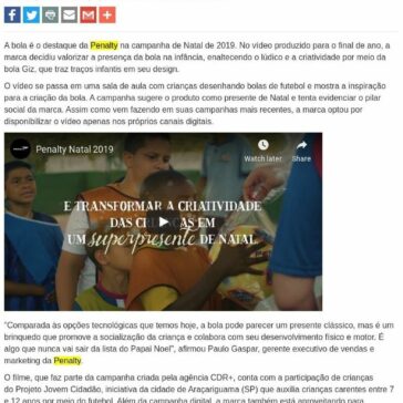 Penalty valoriza bola na infância em campanha de Natal – Máquina do Esporte
