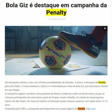 Bola Giz é destaque em campanha da Penalty – Vox News