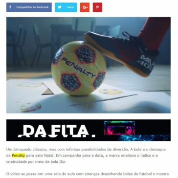 Campanha de Natal da Penalty valoriza a presença da bola na infância – Grandes Nomes da Propaganda