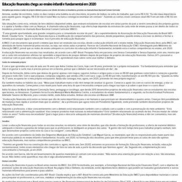 Educação financeira chega ao ensino infantil e fundamental em 2020 – A rede