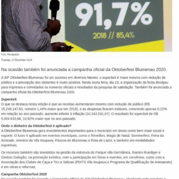 Prefeitura apresenta resultados da 36ª Oktoberfest – Blumenau News