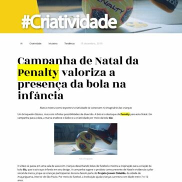 Campanha de Natal da Penalty valoriza a presença da bola na infância – Inteligemcia