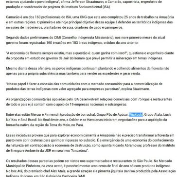 ONG promove economia da floresta e faz ponte entre indígenas e empresas – Portal do Holanda