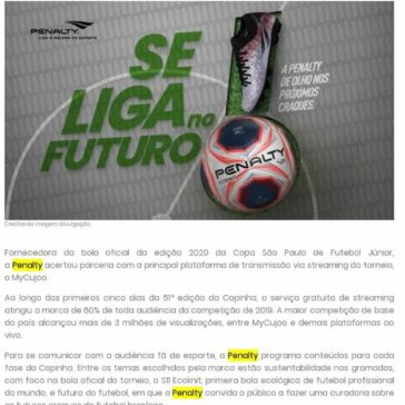 Penalty aposta na plataforma MyCujoo para ativar Copinha – JE Online