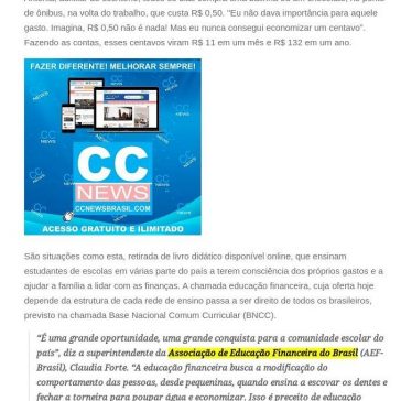 Educação financeira no ensino infantil e fundamental em 2020 – Jornal Correio Capixaba