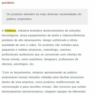 Intelbras lança equipamentos de áudio e videoconferência portáteis – Call to Call