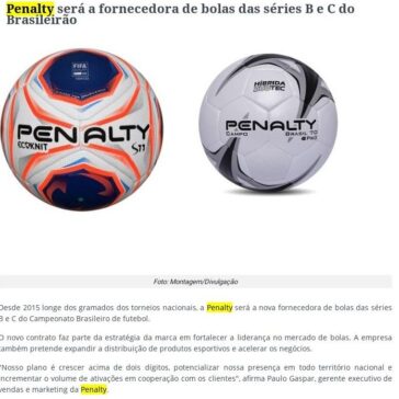 Penalty será a fornecedora de bolas das séries B e C do Brasileirão – Portal Making Of