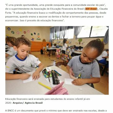 Educação financeira chega ao ensino infantil e fundamental em 2020 – Portal Cultura Sul FM –