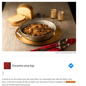 Farofa Crocante de Pão de Milho – Revista Sabores do Sul
