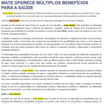 JOIA VERDE DA AMÉRICA LATINA: ERVA MATE OFERECE MÚLTIPLOS BENEFÍCIOS PARA A SAÚDE – Food Ingredients Brasil