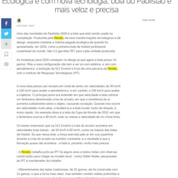 Ecológica e com nova tecnologia, bola do Paulistão é mais veloz e precisa – UOL
