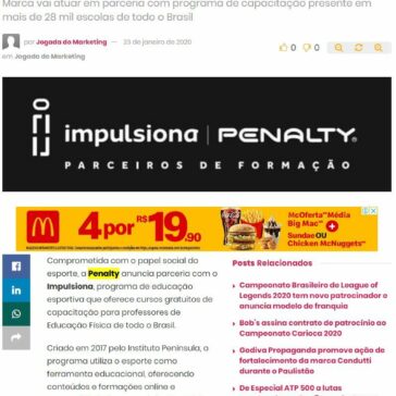 Penalty se une ao Impulsiona para oferecer formação continuada a professores de Educação Física – Abc da Comunicação