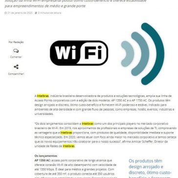 Intelbras diversifica sua linha de Access Points com lançamento de dois modelos corporativos – InforChannel