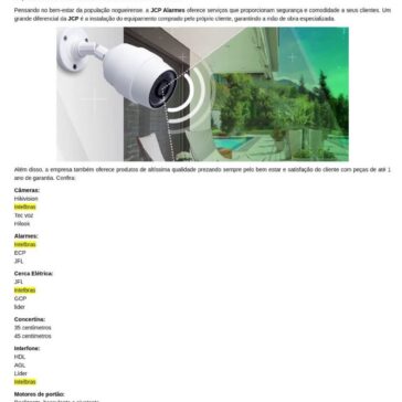 Proteja o que mais importa com a JCP Alarmes – Nogueirense
