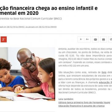 Educação financeira chega ao ensino infantil e fundamental em 2020 – Folha de Pernambuco Digital