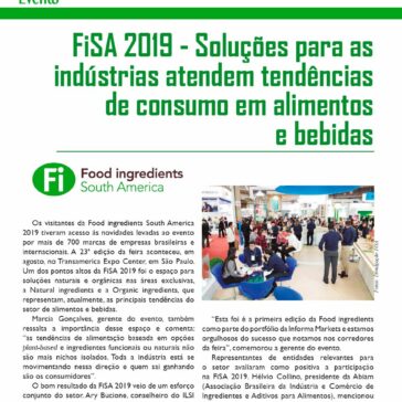 FiSA 2019 – Soluções para as indústrias atendem tendências de consumo em alimentos e bebidas – IT Ingredientes e Tecnologias
