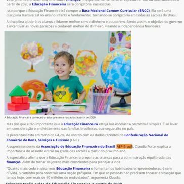 Educação Financeira será obrigatória nas escolas em 2020 – FinanceOne