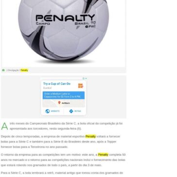 Empresa brasileira apresenta bola oficial da Série C 2020 – DOL Diário Online