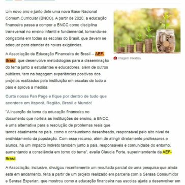 Educação Financeira passa a ser obrigatória nas escolas em 2020 – Itaporã News