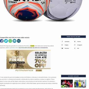 Penalty fornecerá bolas para as séries B e C do Brasileirão – Mantos do Futebol