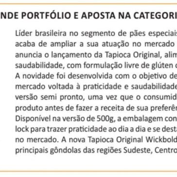 Wickbold expande portfólio e aposta na categoria de tapiocas – Revista Panificação Brasileira