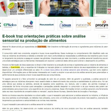E-book traz orientações práticas sobre análise sensorial na produção de alimentos – Aditivos & Ingredientes