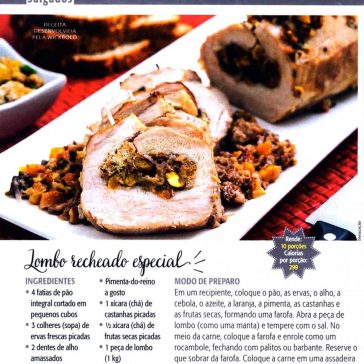 Lombo recheado especial – Ana Maria Receitas (Revista Ana Maria)