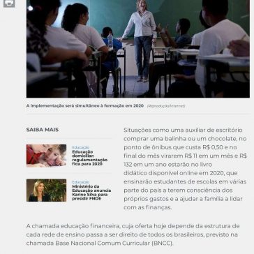 Em 2020, ensino infantil e fundamental terão educação financeira – JD1 Notícias