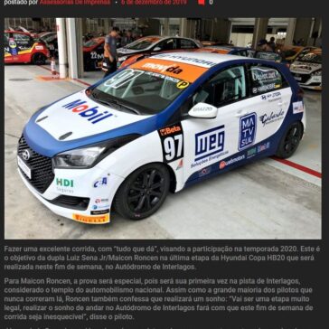 Hyundai Copa HB20: Sena Jr/Roncen participam da etapa final, em Interlagos – Planeta Velocidade
