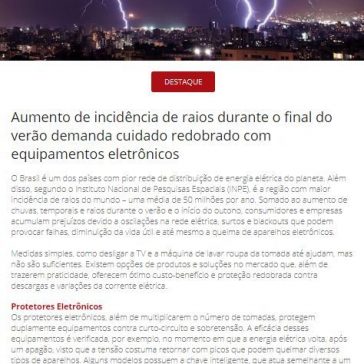 Aumento de incidência de raios durante o final do verão demanda cuidado redobrado com equipamentos eletrônicos – Revista Segurança Eletrônica
