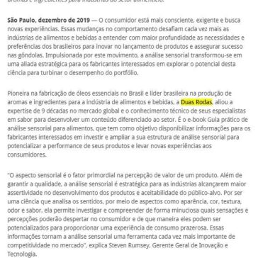 E-book traz orientações práticas sobre análise sensorial na produção de alimentos – 2A Alimentos