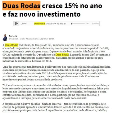 Duas Rodas cresce 15% no ano e faz novo investimento – NSC Total