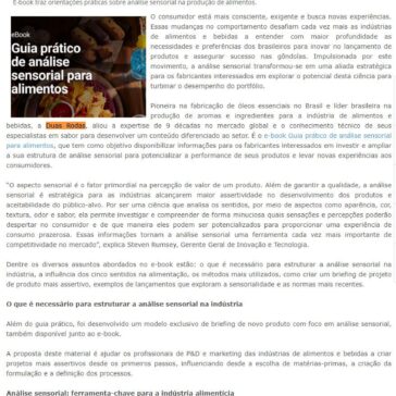 Duas Rodas lança e-book para indústria alimentícia – Guialat