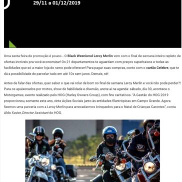 Black Weekend Leroy Merlin: 72 horas de ofertas + Motorgames e workshops no FDS – Midia Max