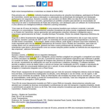 Intelbras apresenta soluções com Inteligência Artificial para segurança de frotas em “Rodeio de Caminhões” – JorNow