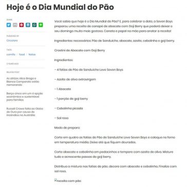 Hoje é o dia Mundial do Pão – Circolare