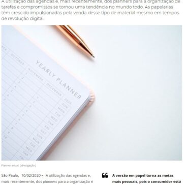 Mesmo em tempos de digitalização, planners e agendas voltam a ser os preferidos do consumidor – Eldo Gomes