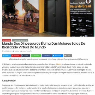 Mundo dos dinossauros é uma das maiores salas de realidade virtual do mundo – Believe News