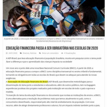 Educação financeira passa a ser obrigatória nas escolas em 2020 – JC Matão