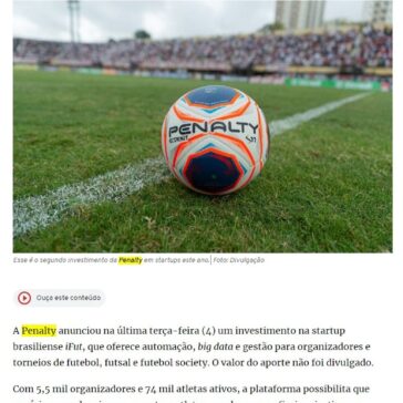 Penalty investe em app de gestão para torneios de futebol amador – Gazeta do Povo (Online)
